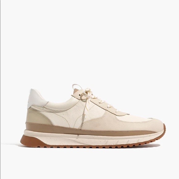 Madewell kickoff trainer sneakers neutral colorblock leather - Picture 2 of 11